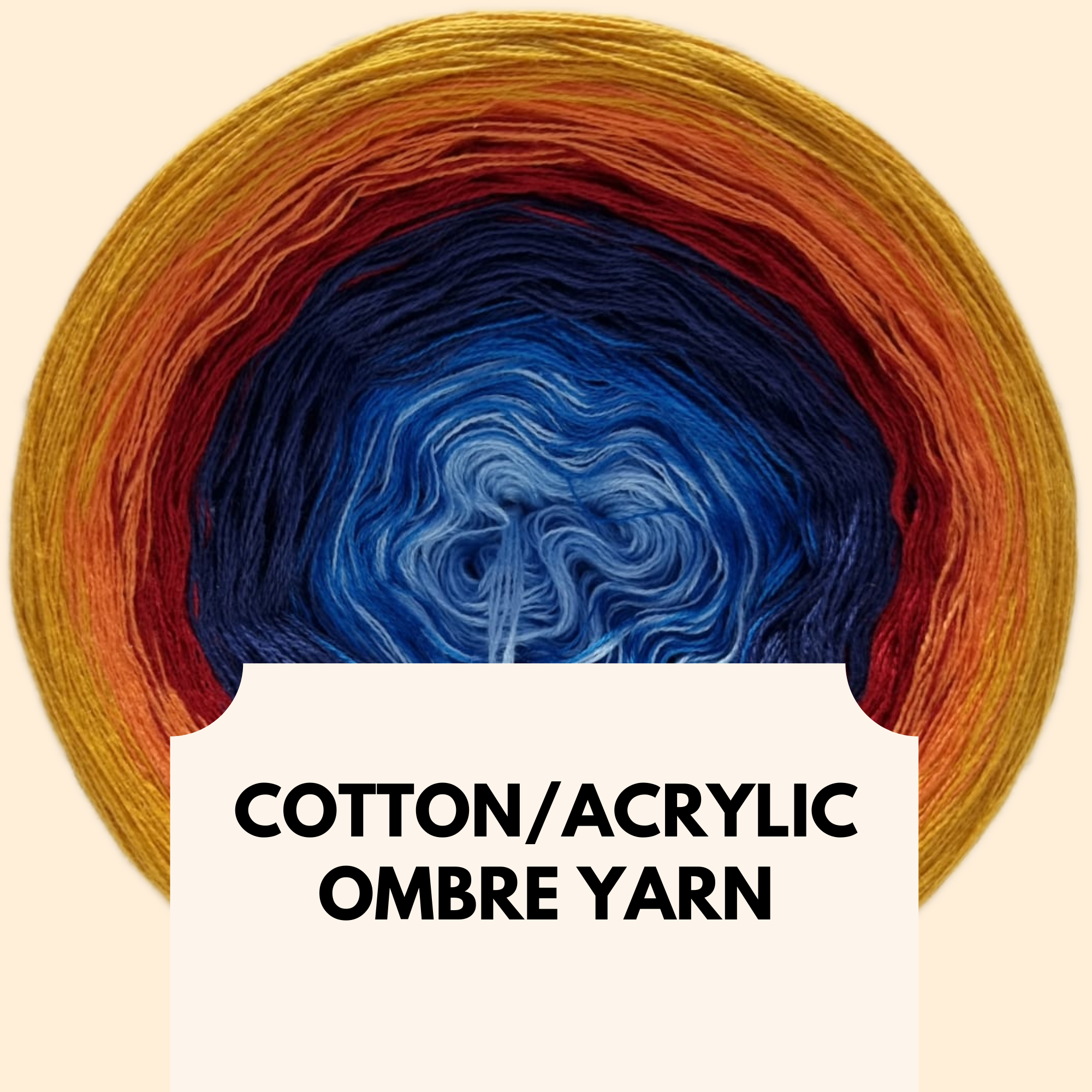 Cotton/Acrylic Ombre Yarn Cake Gradient Cake Yarn. CA329