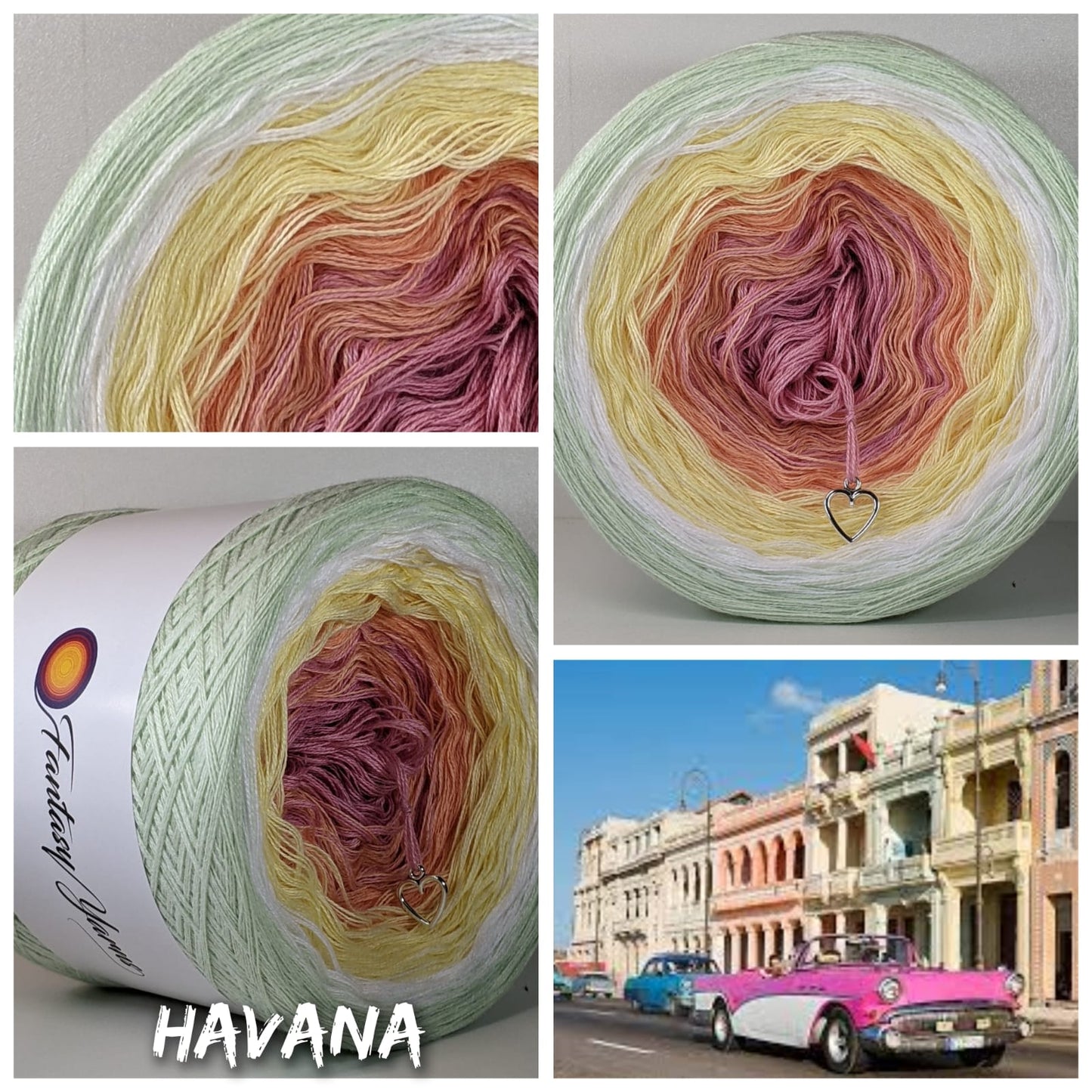 Havana - Summer Collection - Gradient Cake Yarn, Ombre Yarn Cake