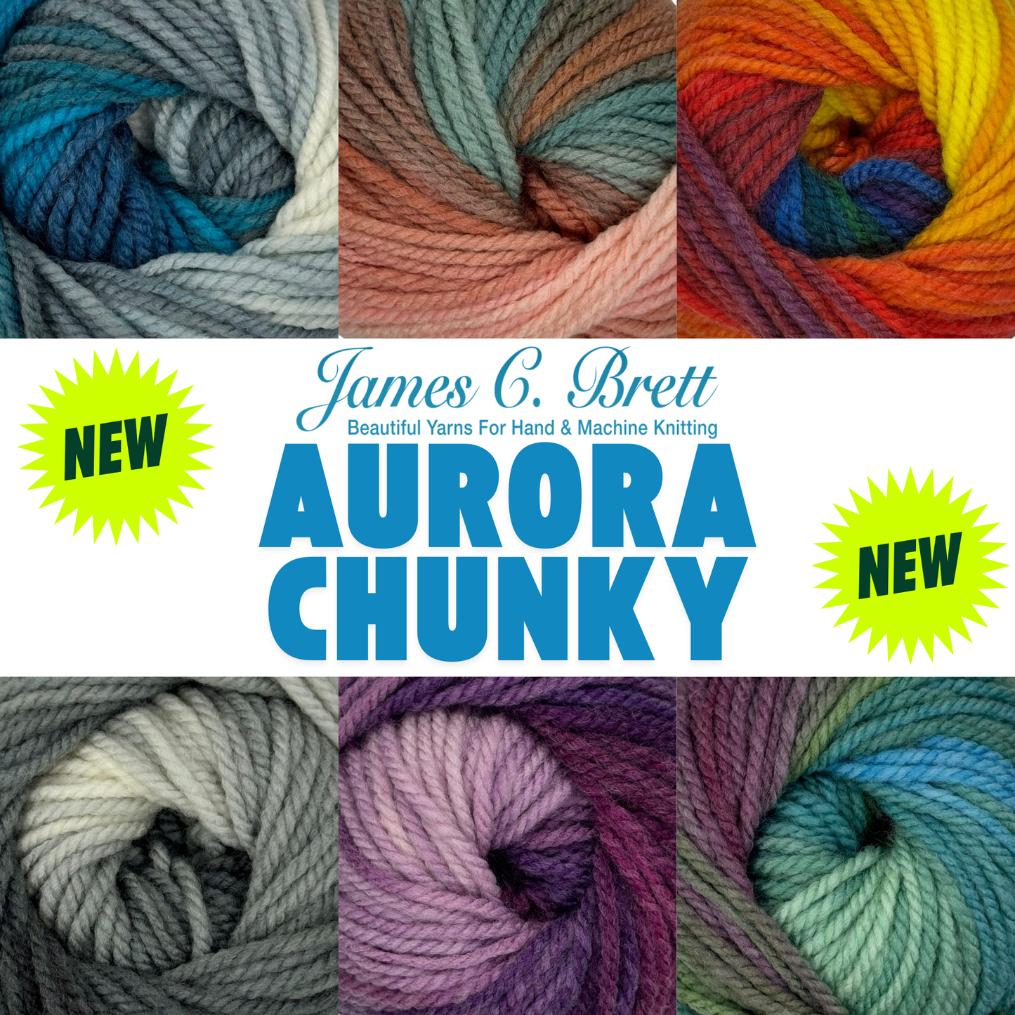 Aurora Chunky Yarn - James C Brett - 100g Ball