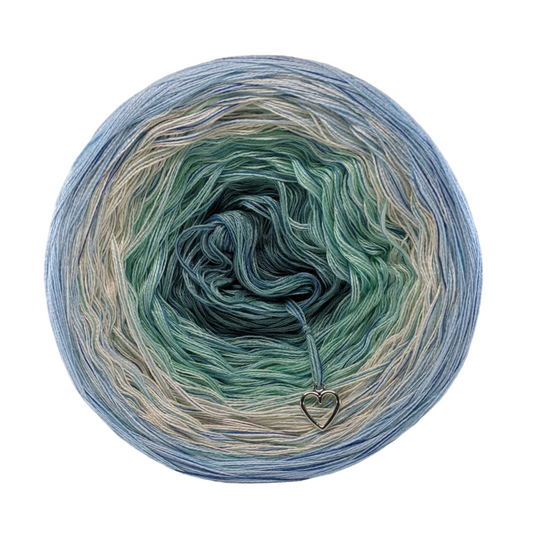 Limited Edition - BLUE-PRINT - 4ply - 1000m- Colour Change Yarn - Gradient Yarn Cake