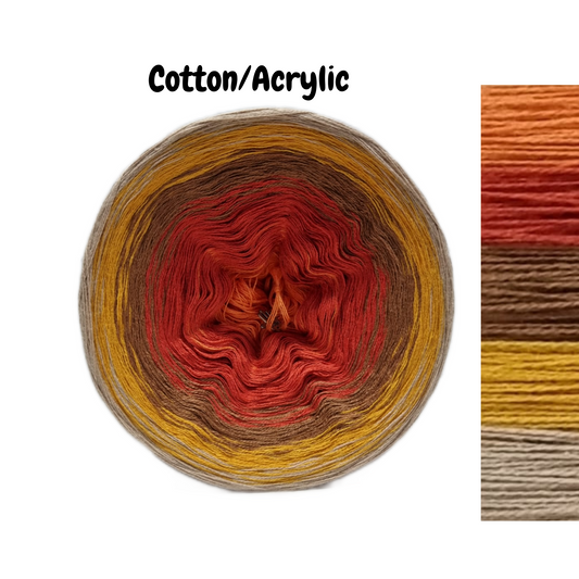Red Desert - C/A082 - Gradient Cake Yarn, Ombre Yarn Cake