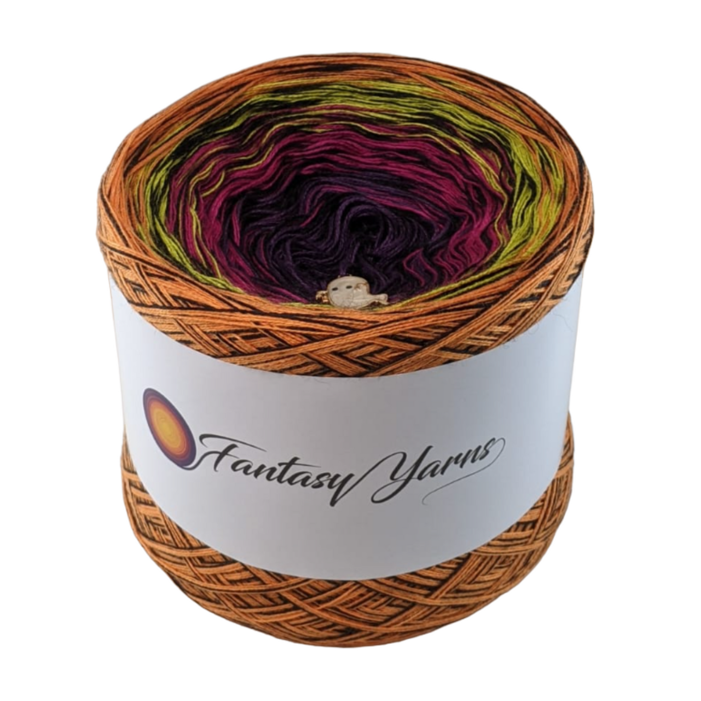 Dark Ombre - MD01 - Cotton/Acrylic Gradient Yarn Cake with Dark Thread
