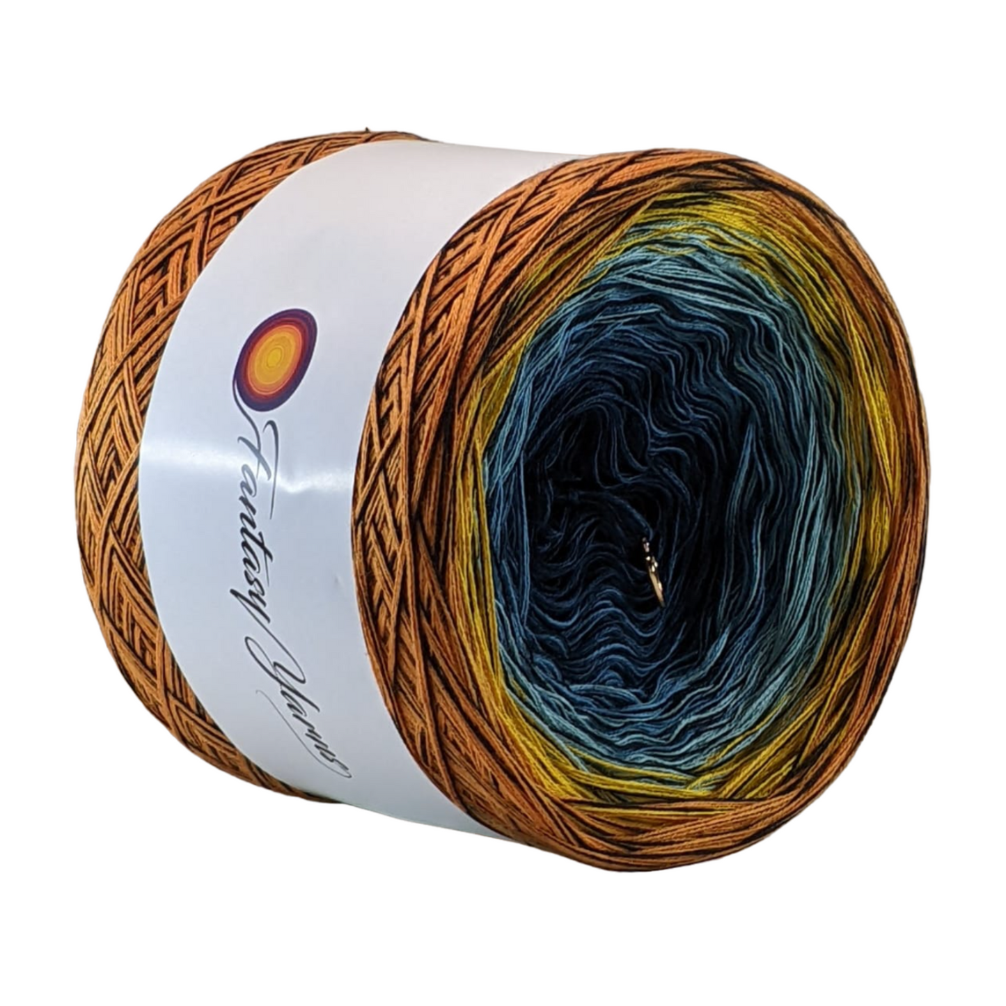 Dark Ombre - MD03 - Cotton/Acrylic Gradient Yarn Cake with Dark Thread