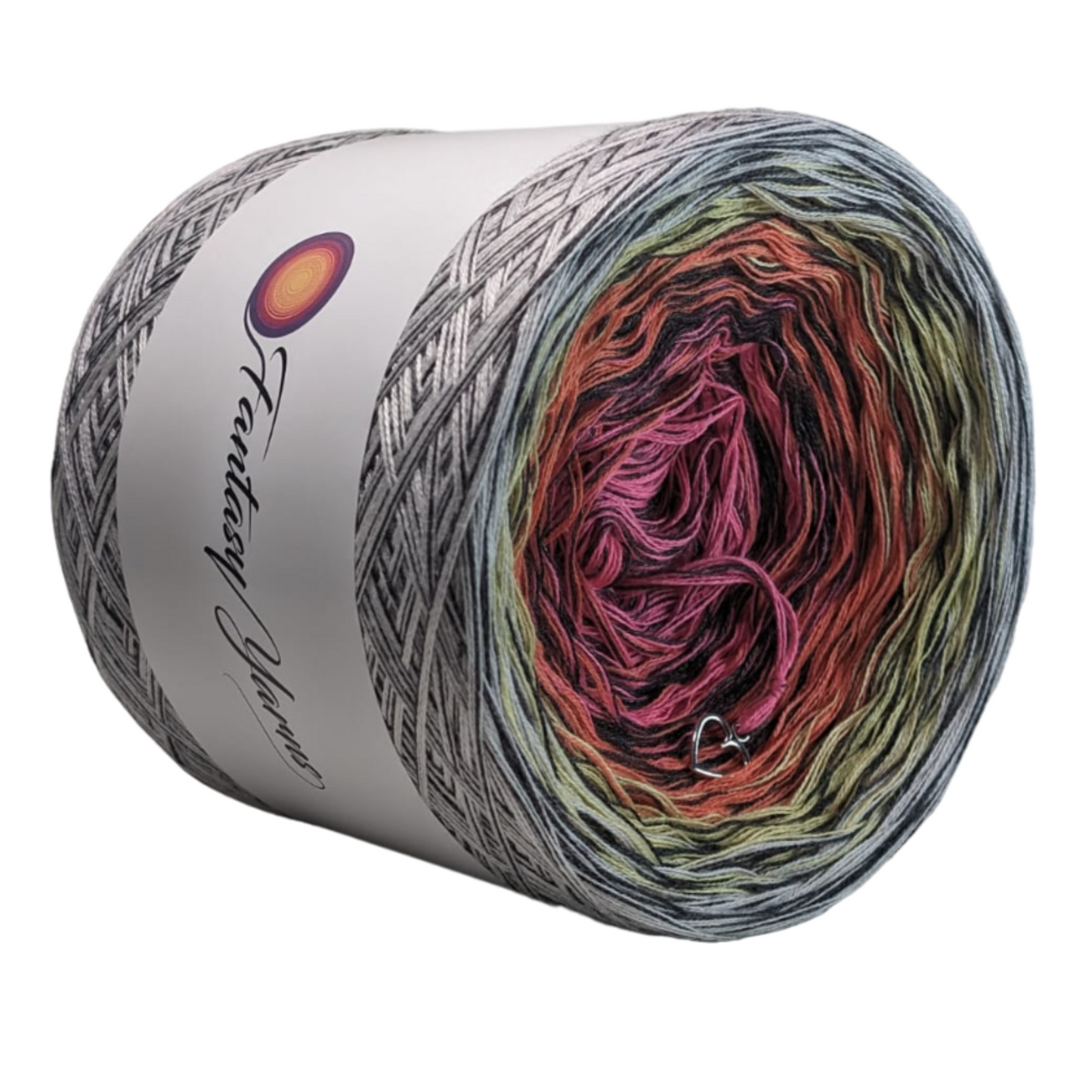 Dark Ombre - MD05 - Cotton/Acrylic Gradient Yarn Cake with Dark Thread