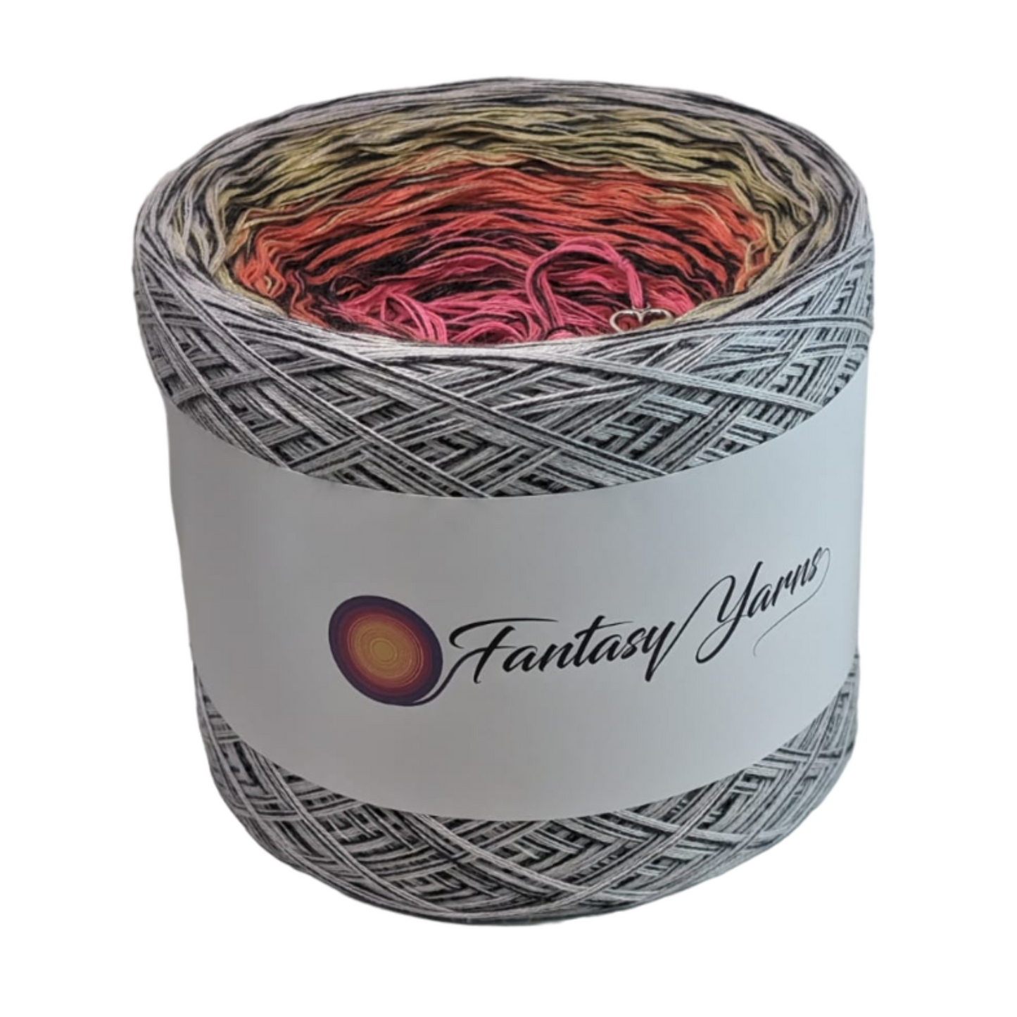Dark Ombre - MD05 - Cotton/Acrylic Gradient Yarn Cake with Dark Thread