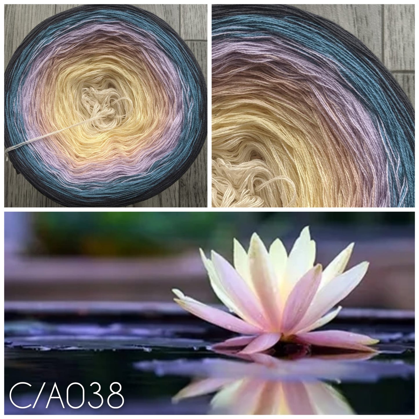 Water Lily - C/A038 - Gradient Cake Yarn, Ombre Yarn Cake
