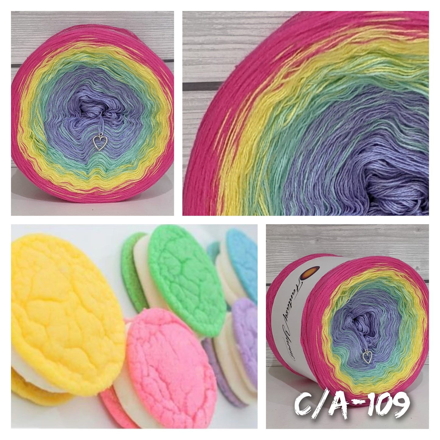 Sweet Macarons - C/A109 - Gradient Cake Yarn, Ombre Yarn Cake