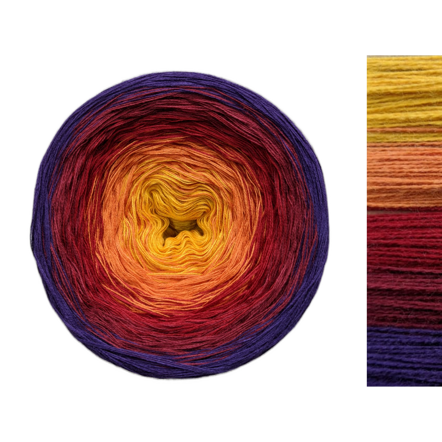 Sunset - C/A015 - Gradient Cake Yarn, Ombre Yarn Cake