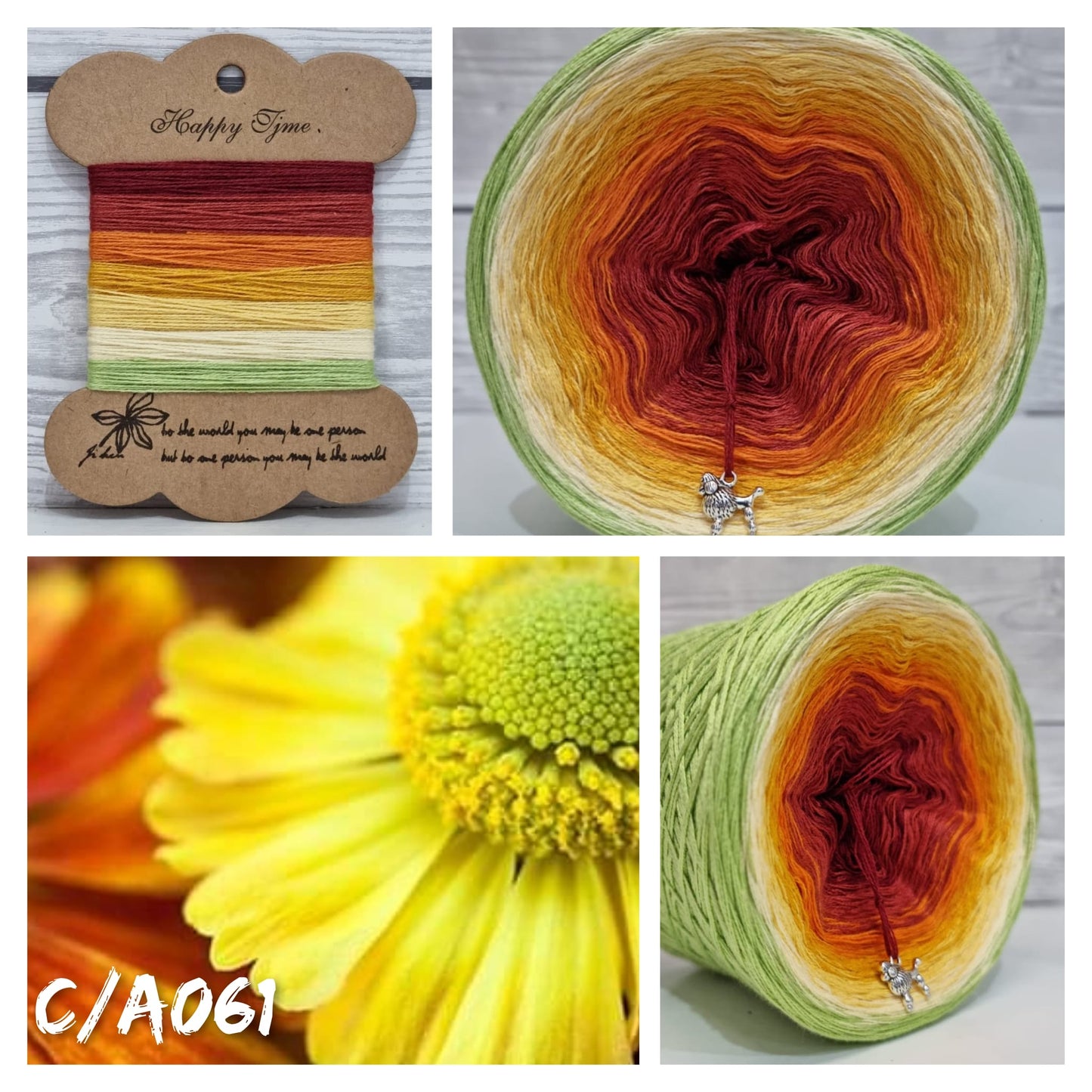 Natural - C/A061 - Gradient Cake Yarn, Ombre Yarn Cake