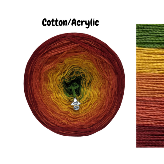 Nectarine - C/A062 - Gradient Cake Yarn, Ombre Yarn Cake