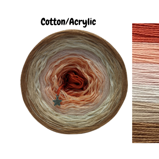 Dark Rum - C/A069 - Gradient Cake Yarn, Ombre Yarn Cake