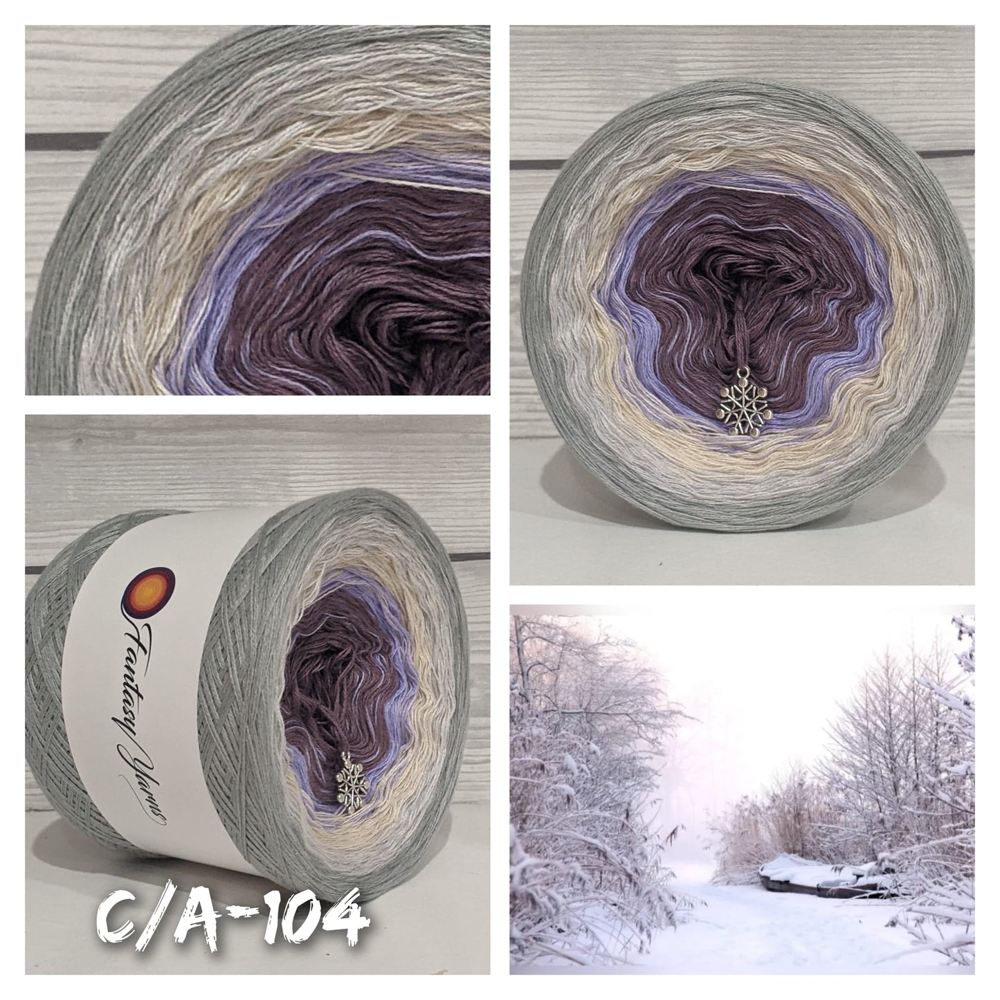 Crystal - C/A104 - Gradient Cake Yarn, Ombre Yarn Cake