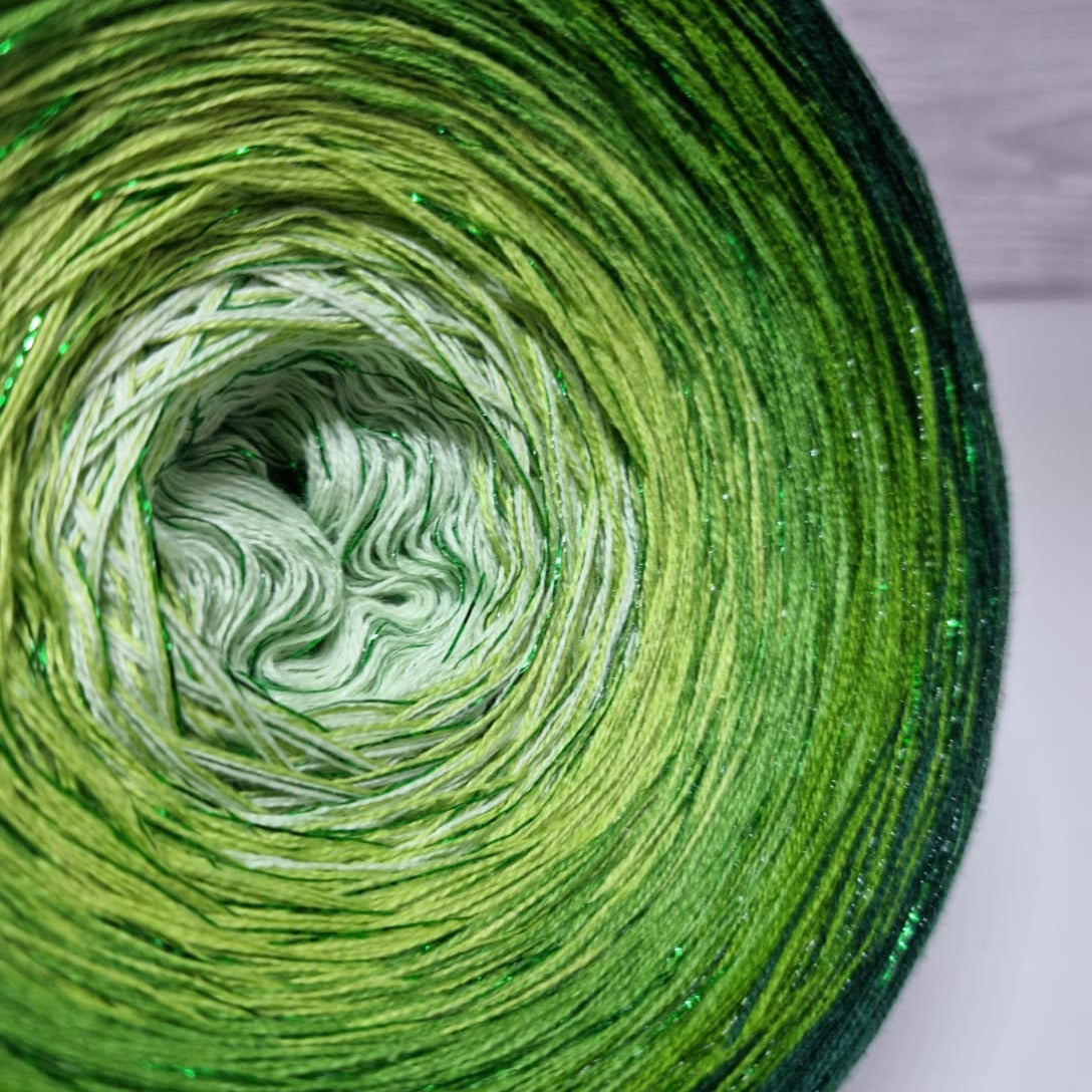 GLAM 002 - Cotton/Acrylic + Lurex - Gradient Yarn Cake