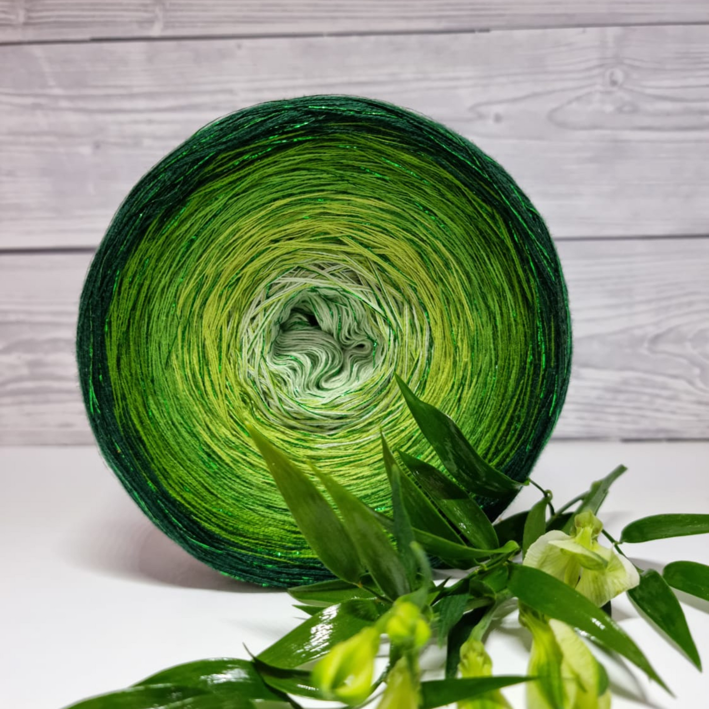 GLAM 002 - Cotton/Acrylic + Lurex - Gradient Yarn Cake