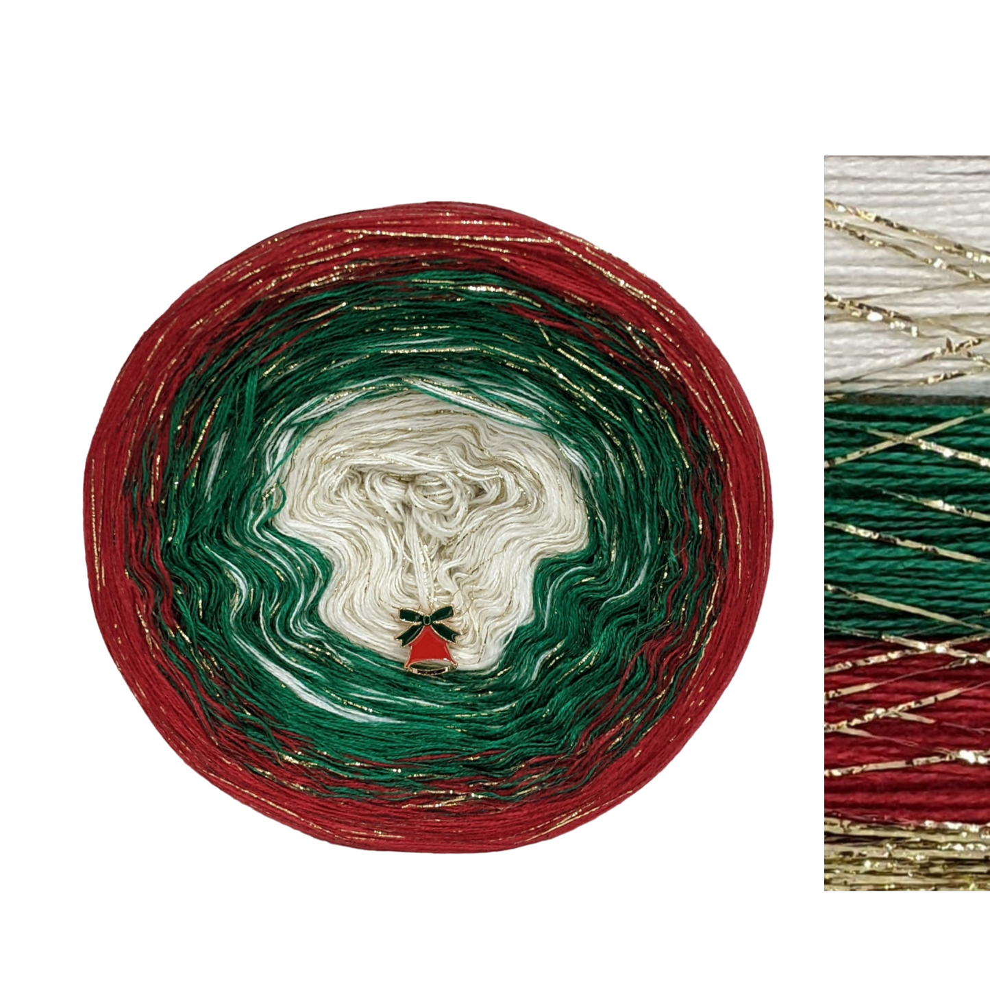 GLAM 014 - Cotton/Acrylic + Lurex - Gradient Yarn Cake