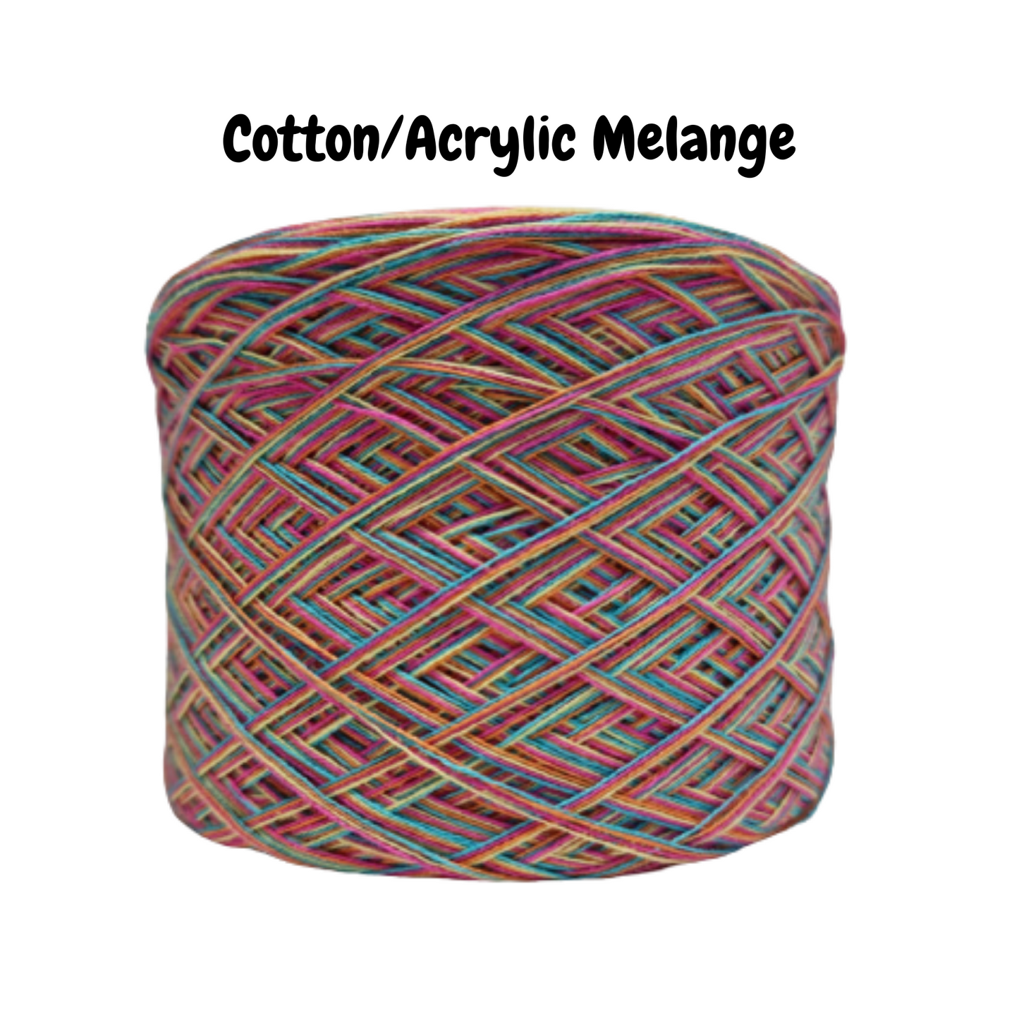 Cotton/Acrylic Melange 02 - Threads Assembled to Create Melange Effect