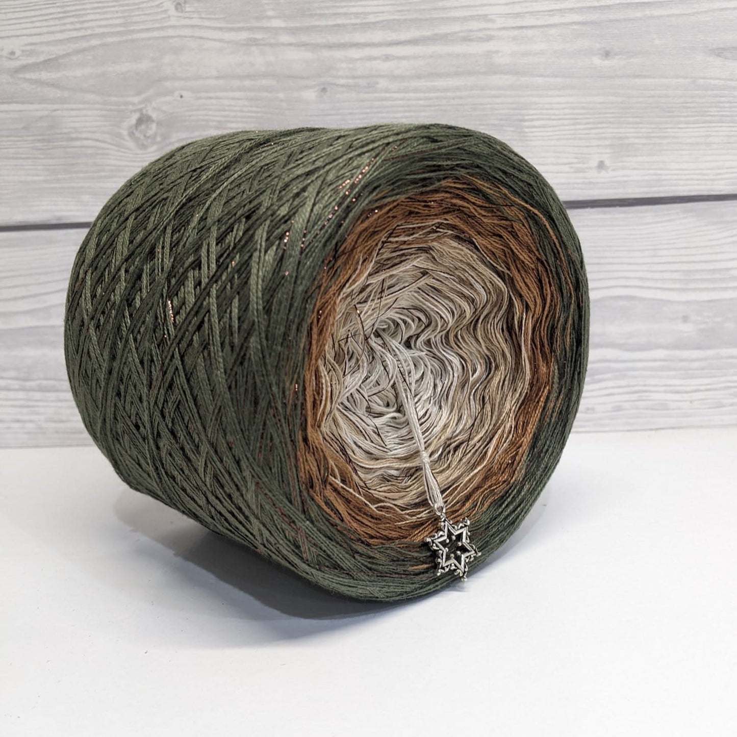 GLAM 007 - Cotton/Acrylic + Lurex - Gradient Yarn Cake