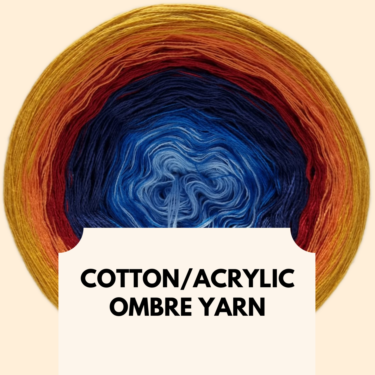Cotton/Acrylic Ombre Yarn Cake
