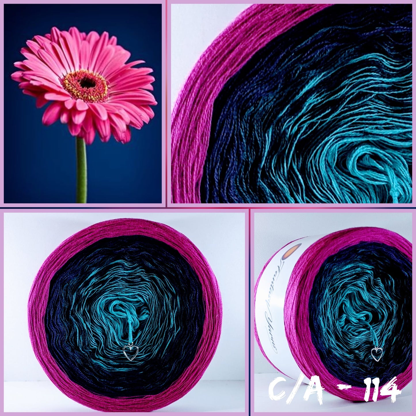 Gerbera - C/A114 - Gradient Cake Yarn, Ombre Yarn Cake