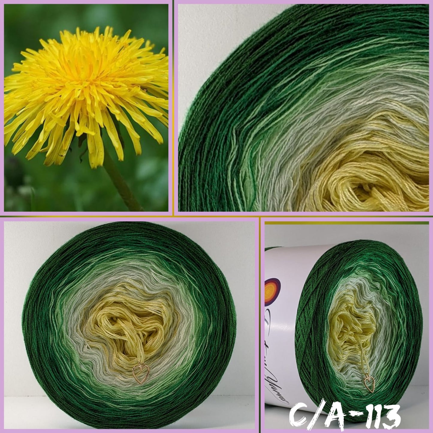 Dandelions - C/A113 - Gradient Cake Yarn, Ombre Yarn Cake