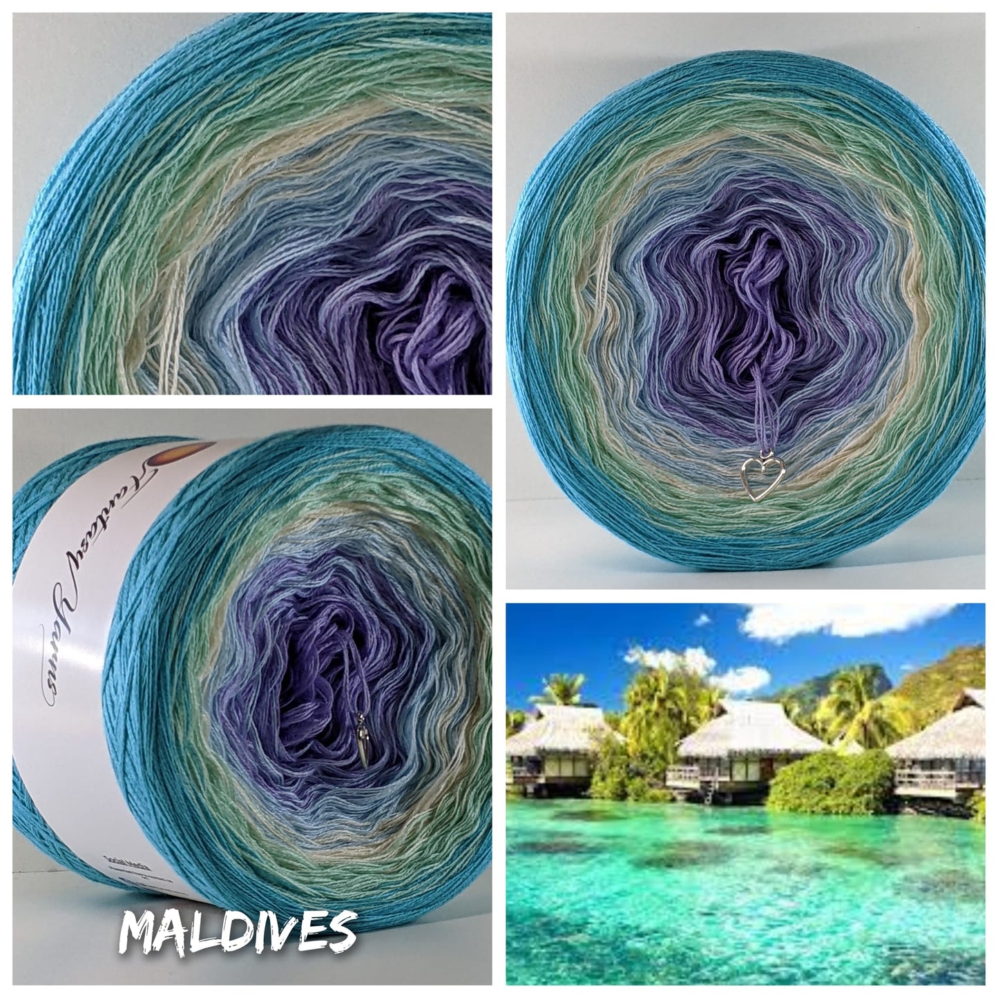 Maldives- Summer Collection - Gradient Cake Yarn, Ombre Yarn Cake