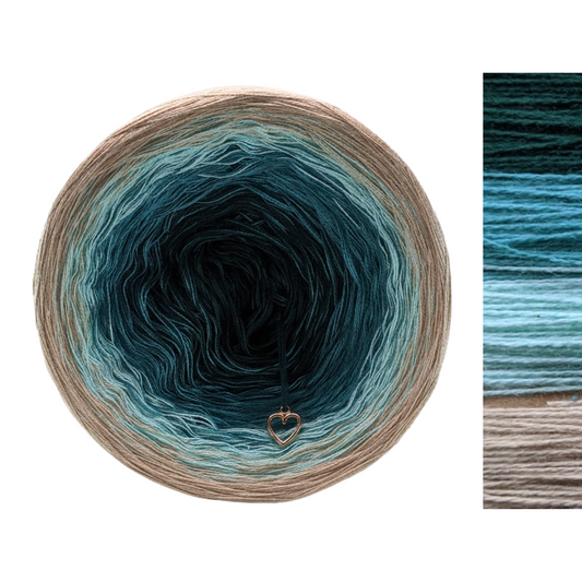 Hawaiian Ocean - C/A020 - Gradient Cake Yarn, Ombre Yarn Cake