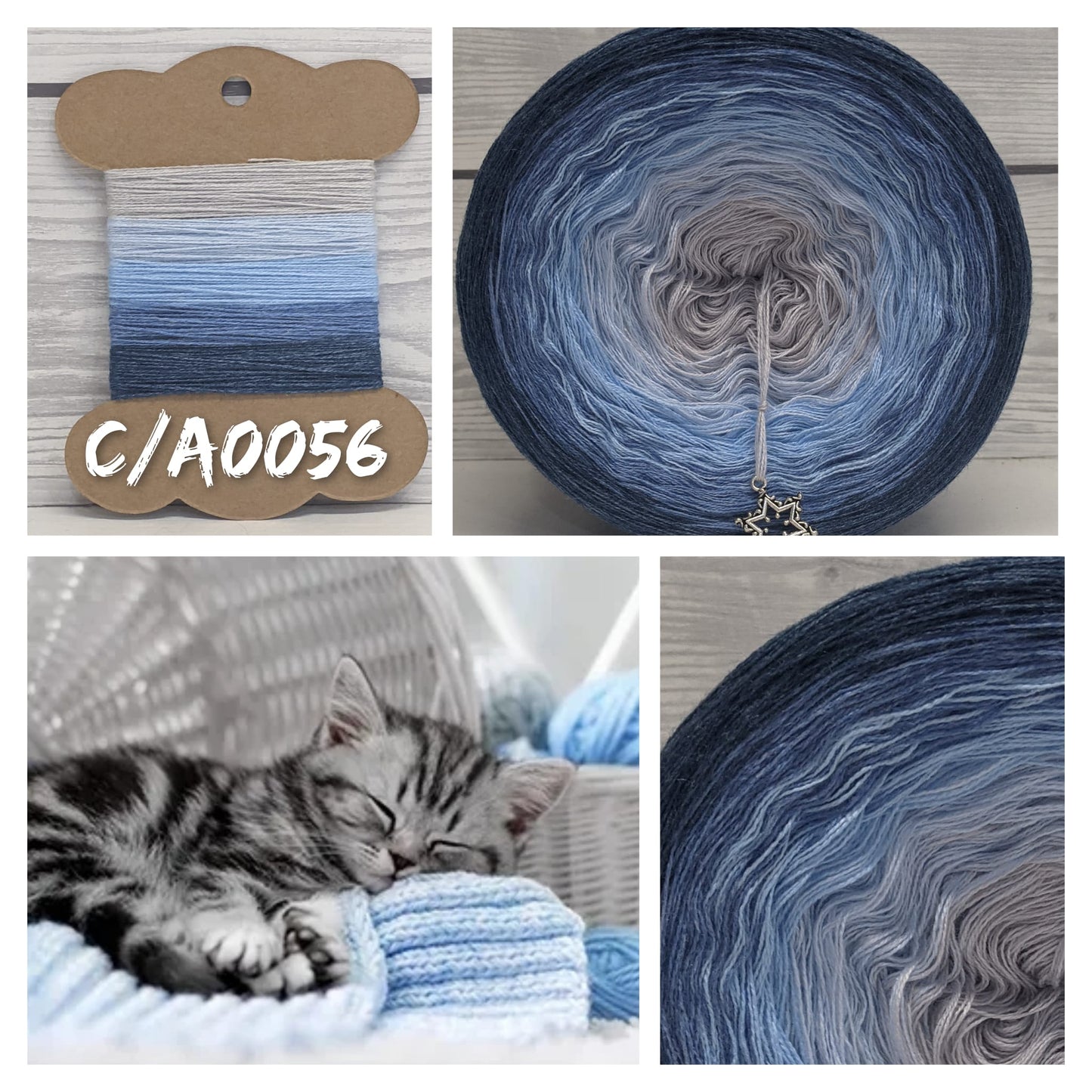 Sleeping Kitten - C/A055 - Gradient Cake Yarn, Ombre Yarn Cake