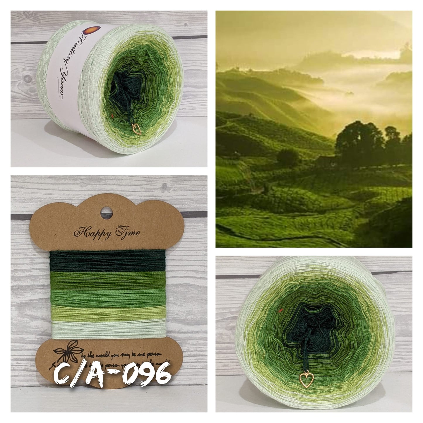 Green Paradise - C/A096 - Gradient Cake Yarn, Ombre Yarn Cake