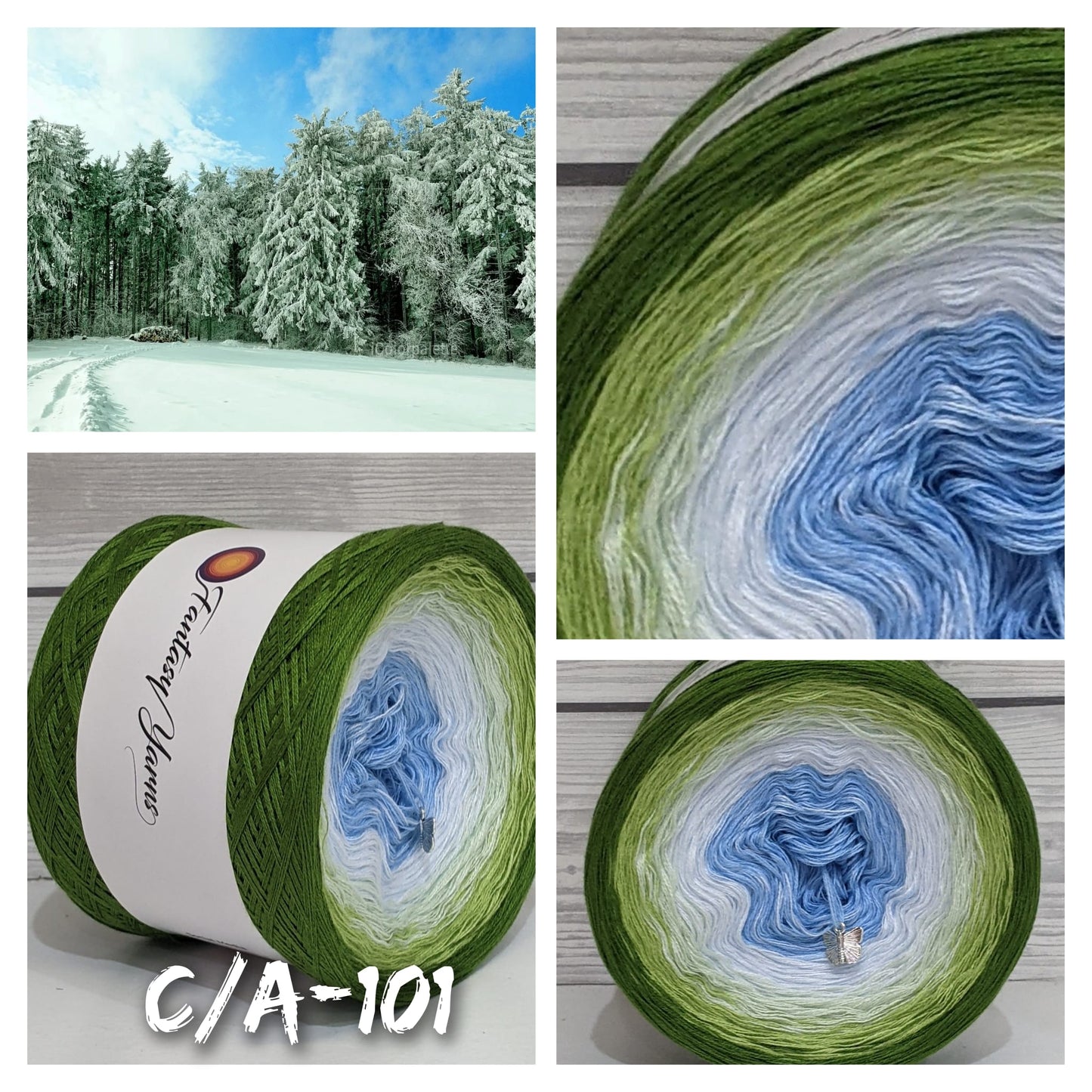 Pine Forest - C/A101 - Gradient Cake Yarn, Ombre Yarn Cake