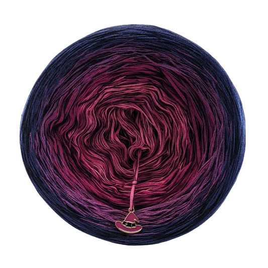 Dark Ombre - MD02 - Cotton/Acrylic Gradient Yarn Cake with Dark Thread