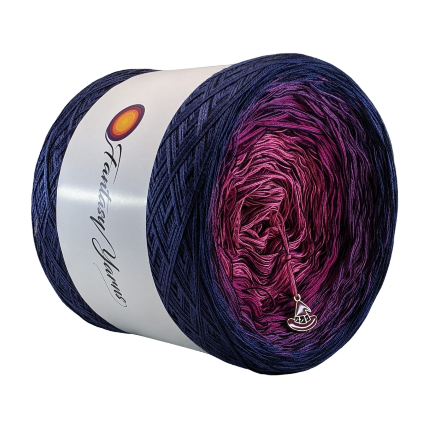 Dark Ombre - MD02 - Cotton/Acrylic Gradient Yarn Cake with Dark Thread