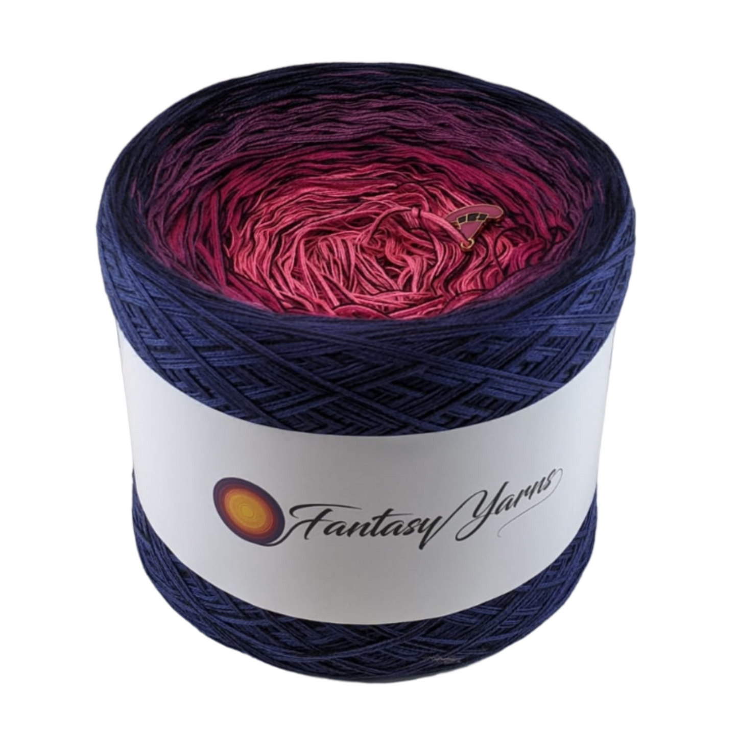 Dark Ombre - MD02 - Cotton/Acrylic Gradient Yarn Cake with Dark Thread