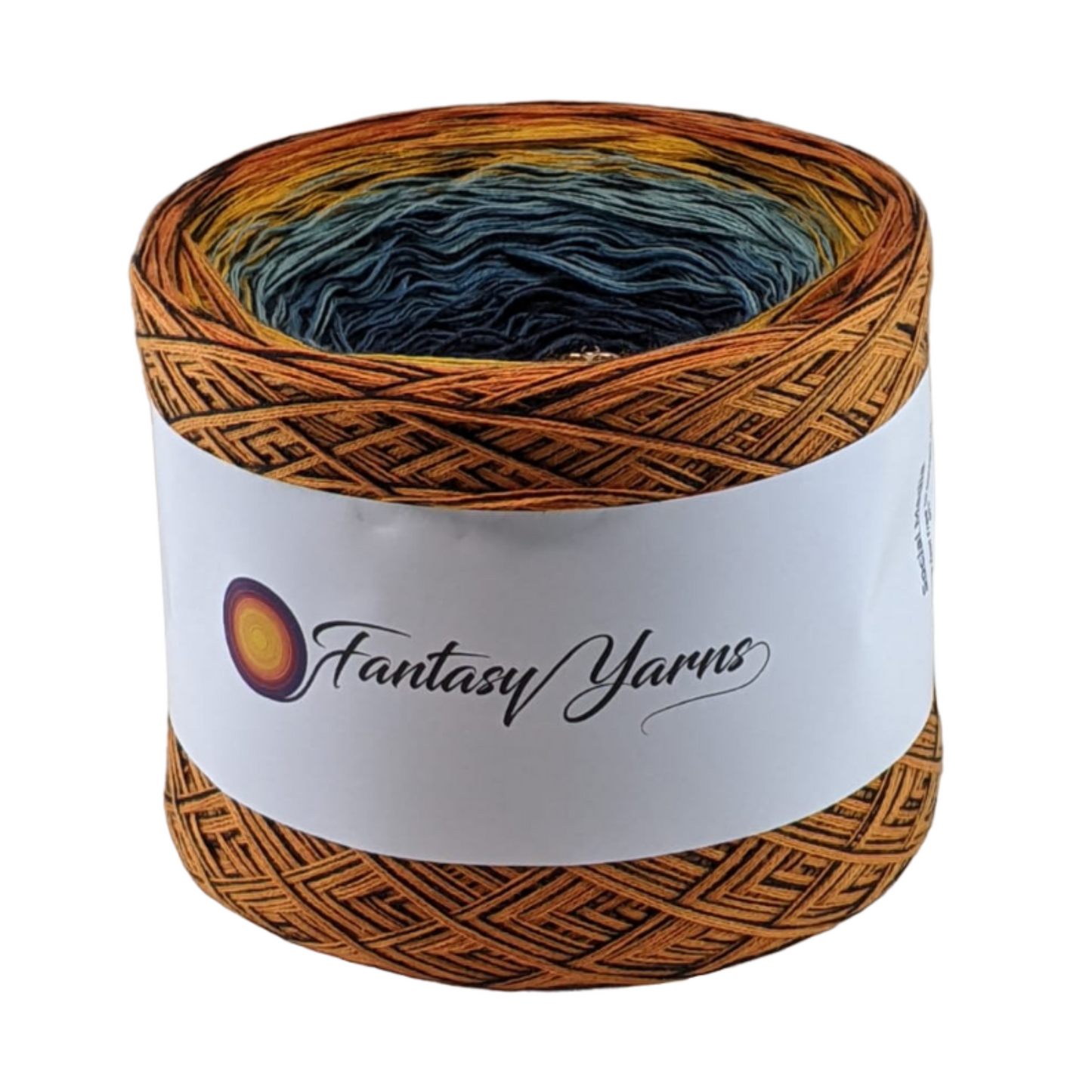 Dark Ombre - MD03 - Cotton/Acrylic Gradient Yarn Cake with Dark Thread