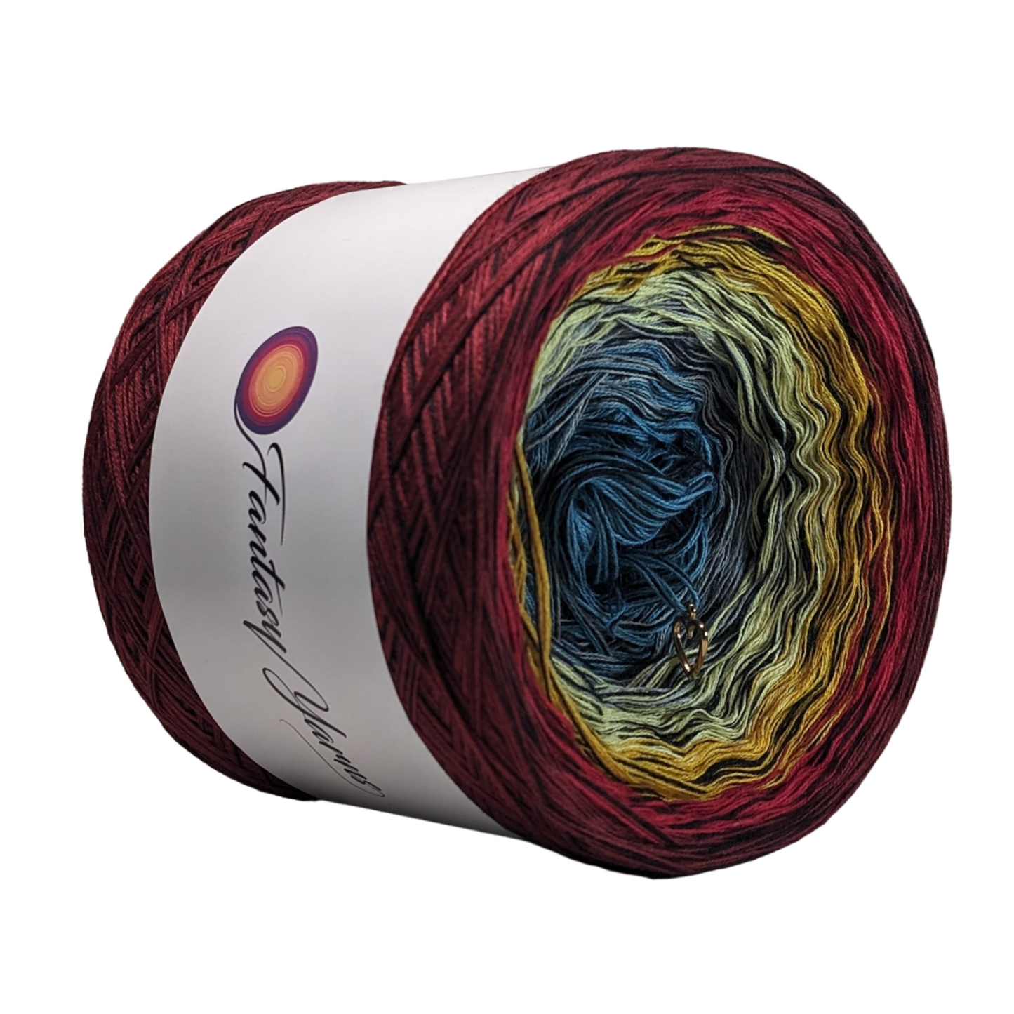 Dark Ombre - MD04 - Cotton/Acrylic Gradient Yarn Cake with Dark Thread