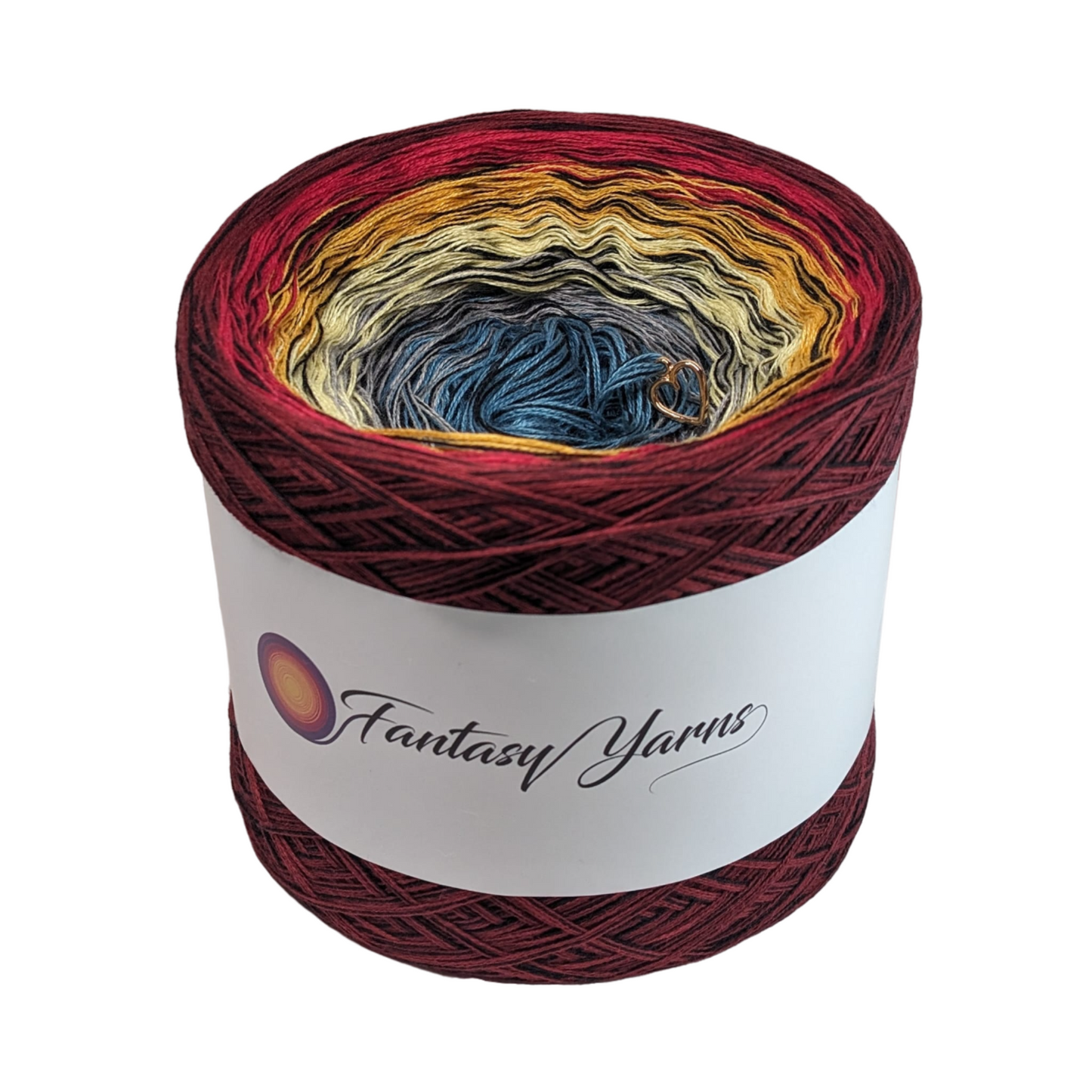 Dark Ombre - MD04 - Cotton/Acrylic Gradient Yarn Cake with Dark Thread