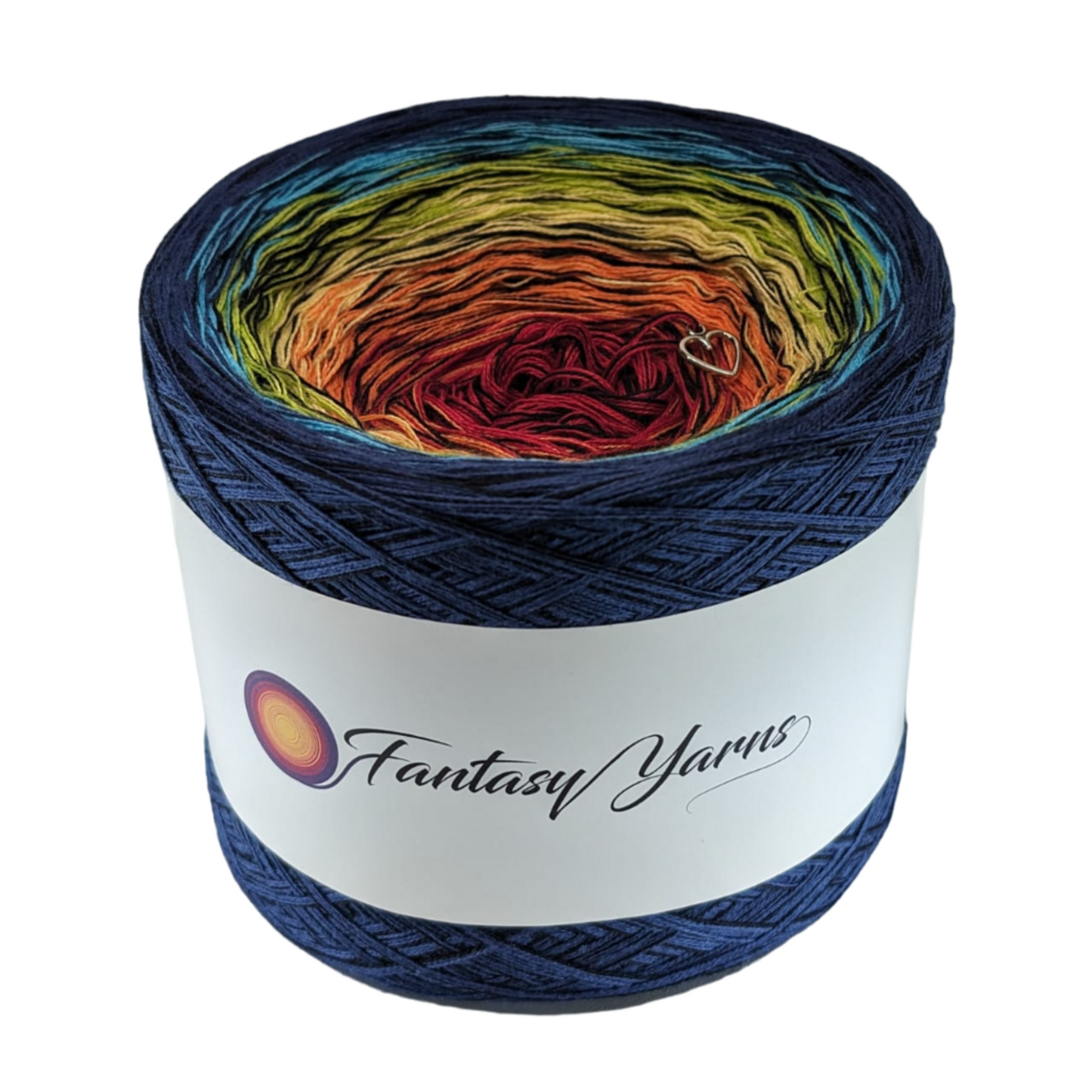 Dark Ombre - MD06 - Cotton/Acrylic Gradient Yarn Cake with Dark Thread