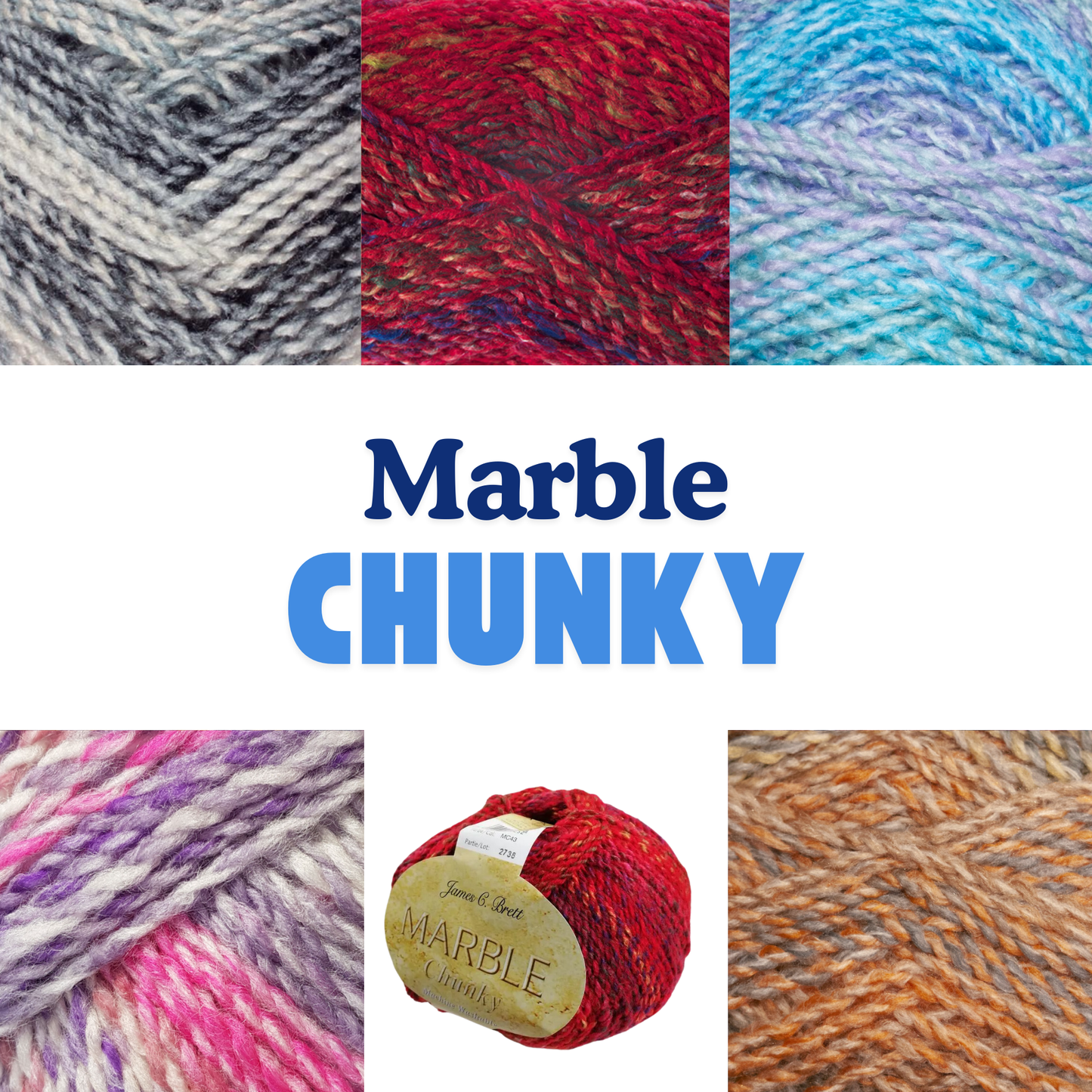 Marble Chunky Yarn - James C Brett - 200g Ball