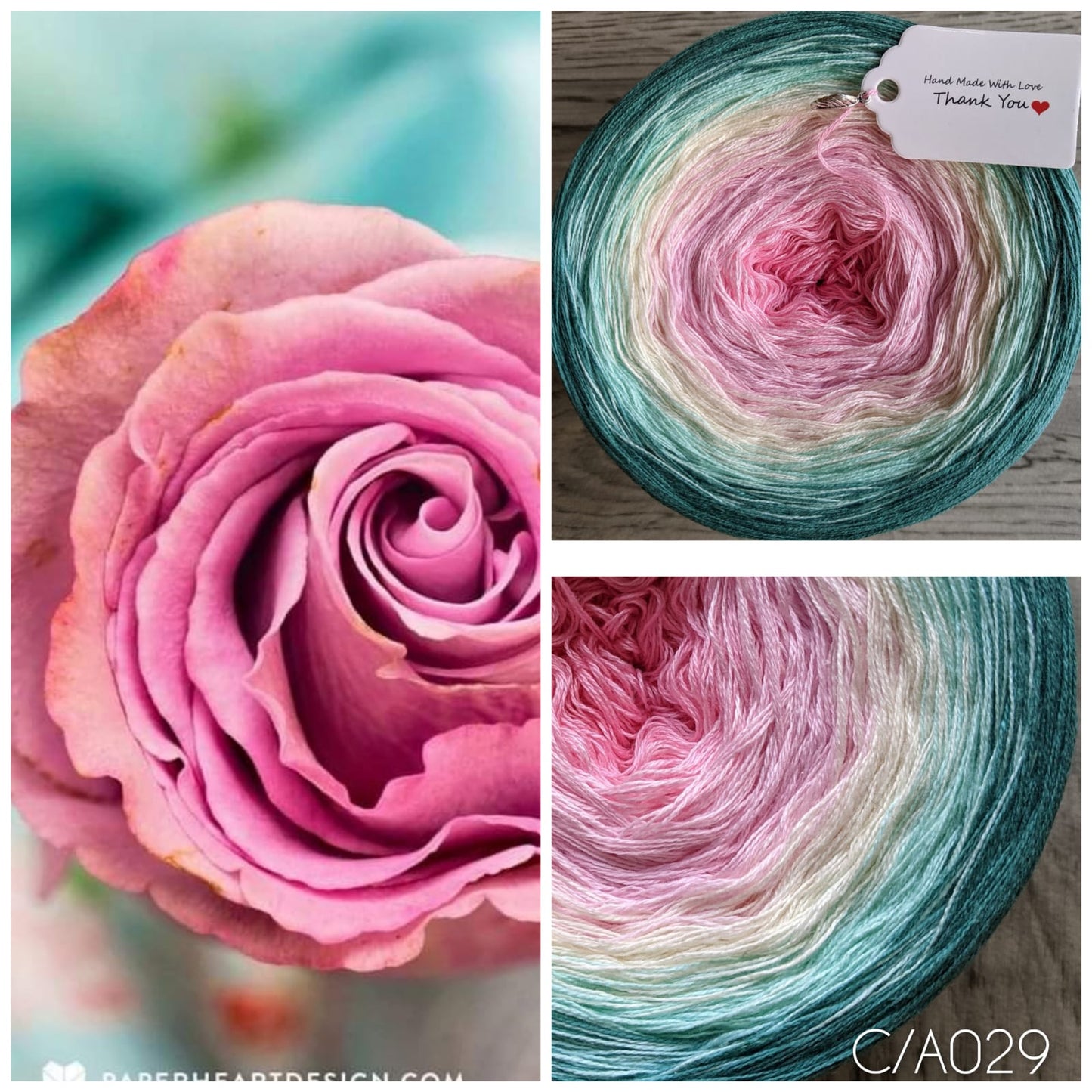 Pink Rose - C/A029 - Gradient Cake Yarn, Ombre Yarn Cake