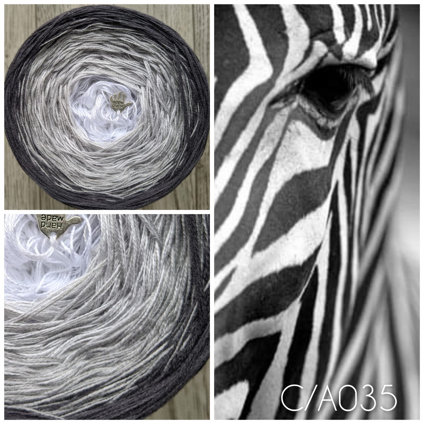 Zebra - C/A035 - Gradient Cake Yarn, Ombre Yarn Cake