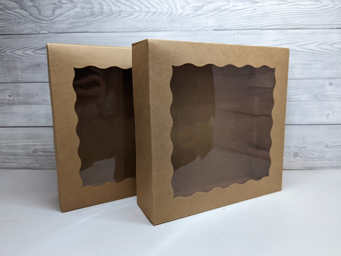 5 Pack - 10-inch Craft Boxes with Window + FREE Craft Paper