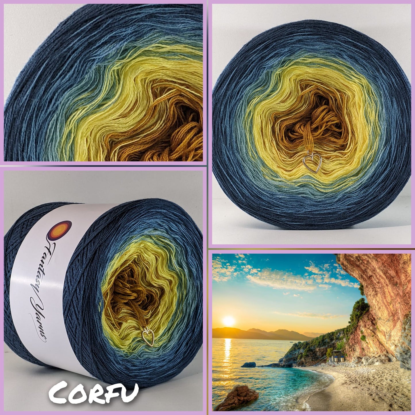 Corfu - Summer Collection - Gradient Cake Yarn, Ombre Yarn Cake