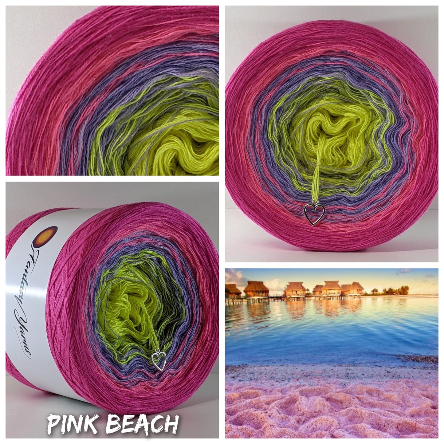 Pink Beach- Summer Collection - Gradient Cake Yarn, Ombre Yarn Cake