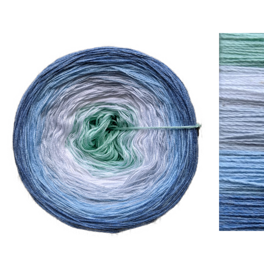 Blue Paradise - C/A006 - Gradient Cake Yarn, Ombre Yarn Cake