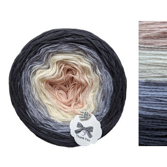 Cookies and Cream - C/A010 - Gradient Cake Yarn, Ombre Yarn Cake