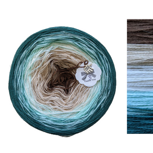 Deep Ocean - C/A014 - Gradient Cake Yarn, Ombre Yarn Cake