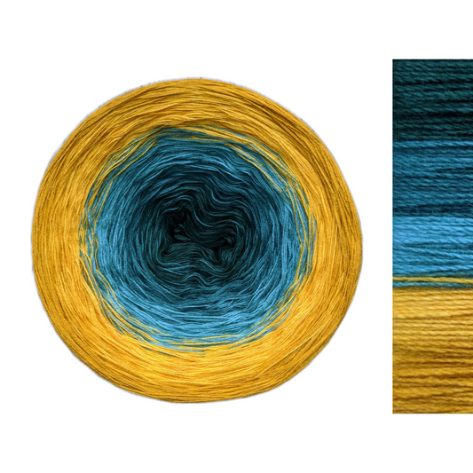 Seaside - C/A028 - Gradient Cake Yarn, Ombre Yarn Cake