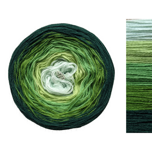 Jungle - C/A032 - Gradient Cake Yarn, Ombre Yarn Cake