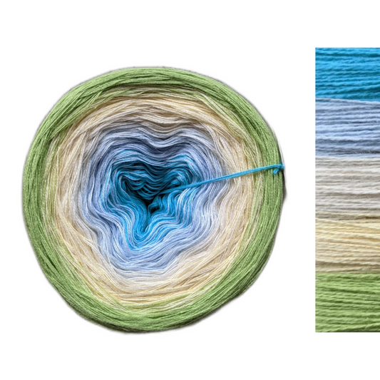 Paradise Island - C/A044 - Gradient Cake Yarn, Ombre Yarn Cake