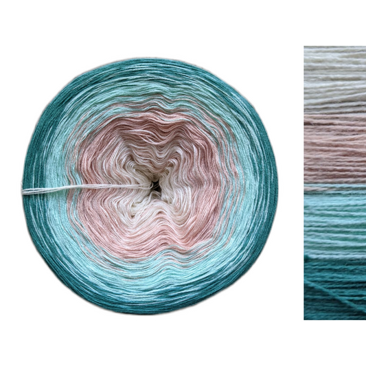 Turquoise Tonic - C/A005 - Gradient Cake Yarn, Ombre Yarn Cake