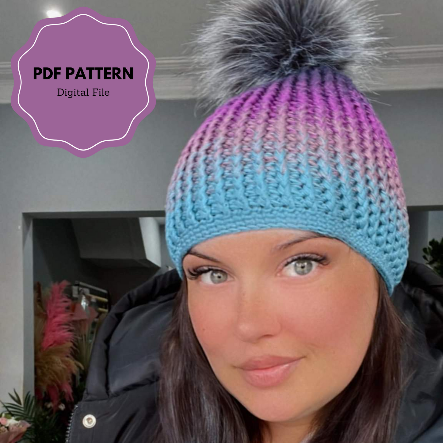 Ribbed Crochet Hat - Pattern